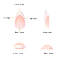 Gelsky French Style Nail Tips Stiletto Personnalisé Private Label Nail Tips Soft Gel Nail Tip