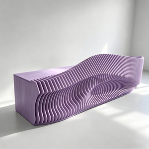 Source Factory Curved Fiberglass Front <b>Desk</b> Luxury Reception Counter Art Shape for Mall Club Office - Product Image 5