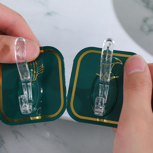 Ganchos <span class=keywords><strong>de</strong></span> Esquina Autoadhesivos <span class=keywords><strong>de</strong></span> Acrílico Coloridos, <span class=keywords><strong>de</strong></span> Seis Filas, Sin Perforaciones, Fuertes y Resistentes, para Colgar Ropa y Sombreros - Product Image 4