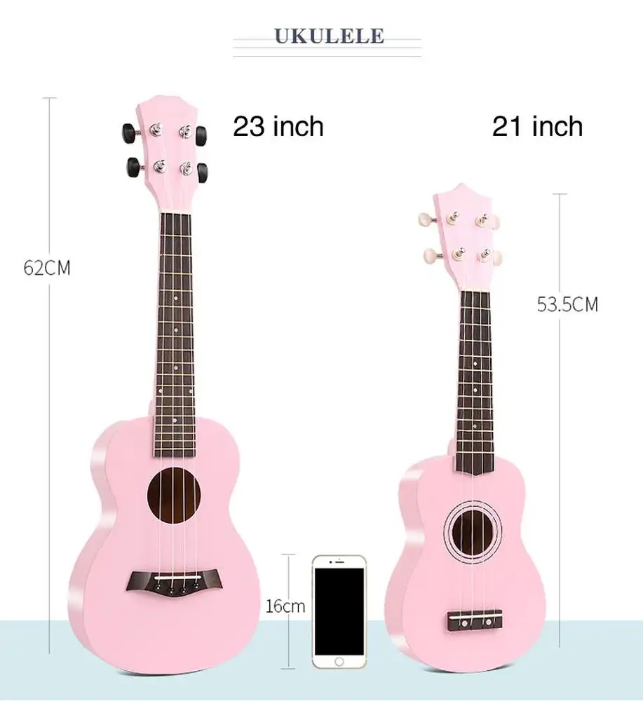 Ukulele Bán Buôn Guitar Nhỏ Màu 21 Inch 23 Inch Người Mới Bắt Đầu Người Lớn Nữ Sinh Viên Hawaii Ukulele