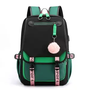 Der neueste dunkelgrüne Mode-Universal rucksack für Jugendliche mit großer Kapazität