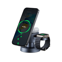 2024 Nieuwe Aankomst Fabriek Prijs Multifunctionele 3-In-1 Opvouwbare Kubus Draadloze Magnetische Oplader Voor Mobiele Telefoons 10W Uitgangsvermogen