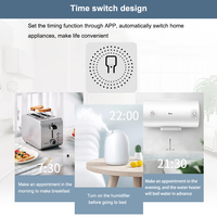 SUMMAO Smart Home Automation 10A Mini Smart Wifi Breaker DIY Switch Support 2 Way Control Tuya Smart Wifi Switch Module