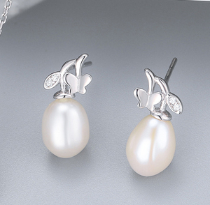 Nuevo juego de perlas de plata S925, elegante y exquisito juego de joyas DIY de mariposa para mujer, venta al por mayor del fabricante - Product Image 3