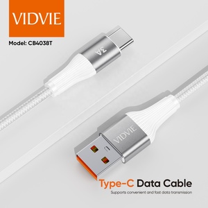 VIDVIE nhanh chóng sạc nylon bện dây <span class=keywords><strong>USB</strong></span> Loại C Cổng 3A nhanh sạc Cabo đen trắng 1m 2M 3m cáp dữ liệu chargeur điện thoại - Product Image 2