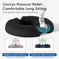 Coussins ergonomiques en mousse à mémoire de forme, coussin respirant, soulage l'engourdissement et la douleur causées par les longues périodes de siège dans les environnements de bureau