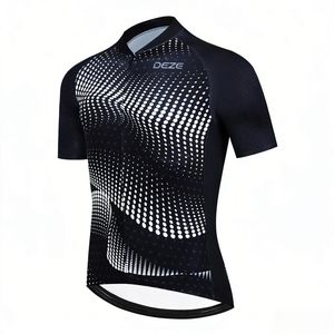 Maillot <span class=keywords><strong>de</strong></span> <span class=keywords><strong>cyclisme</strong></span> <span class=keywords><strong>de</strong></span> compétition Black Team, extensible, ajusté, respirant, équipement <span class=keywords><strong>de</strong></span> compétition, team building, courses sur route, personnalisable - Product Image 2
