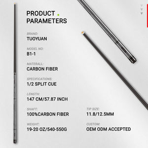3K Karbon Fiber Bilardo Istakası %100 Tam Karbon |   Klasik Logolu, Profesyonel Şaft ve Kulp ile Fabrika Toptan Satışı, Toplu Sipariş ve OEM için - Product Image 2