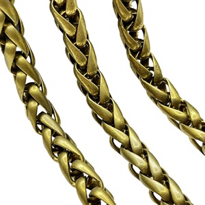 Cadena de latón de <span class=keywords><strong>10</strong></span> mm para jaulas de cerdos, cadena <span class=keywords><strong>Chopin</strong></span>, cadena de hueso de dragón, collar de moda, venta al por mayor a granel - Product Image 1