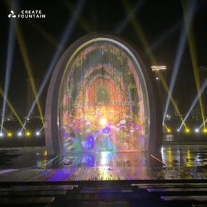 Fuente de Agua Seca Moderna de Acero Inoxidable, Kit de Fuente de Agua para Exteriores DIY para Jardín, <span class=keywords><strong>Lago</strong></span> u Hotel con Diseño de Puerta Lineal - Product Image 3