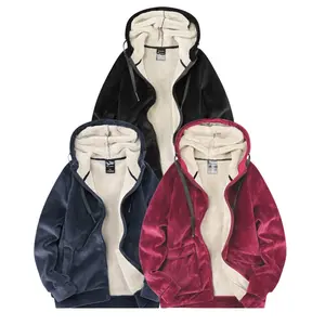 Drop Shipping faux fur hoodie hoody jaqueta para homens Plus Size Full Zipper Hoodie