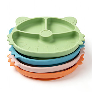 Plato de Silicona para Bebé con Forma de Animal de Dibujos Animados Naike, Impermeable, Libre de BPA, No Tóxico, con Succión, para la Alimentación del Bebé - Product Image 3