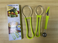 Fruitgereedschapsset Snijwerk Schep Watermeloen Balsnijder Voedsel Meloen Dunschiller Gebruikt Voor Fruitdecoratie Keukenfruit
