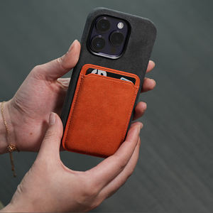 Étui de téléphone portefeuille multifonctionnel ultra-mince avec logo personnalisé qualité garantie pour Alcantara pour <span class=keywords><strong>Magsafe</strong></span> pour Apple - Product Image 3