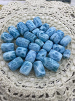 Composants naturels en larimar pour la fabrication de bijoux, perles authentiques en pierre bleue dominicaine