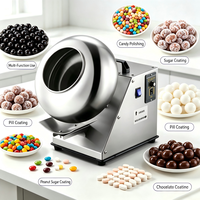 Machine de revêtement automatique électrique commerciale pour chocolat, amandes et noix, grande capacité 300 mm, cuve de sucre pour bonbons et snacks