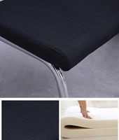 Chaise Visiteur Empilable en Maille à Cadre Métallique, pour Bureau, Salle de Conférence, Étude et Personnel, avec Accoudoirs