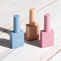Bouteilles de vernis à ongles en gel vides, carrées, mates, 10ml, 12ml, 15ml, avec logo personnalisé par estampage à chaud, vente en gros, conteneurs en verre pour liquide à ongles