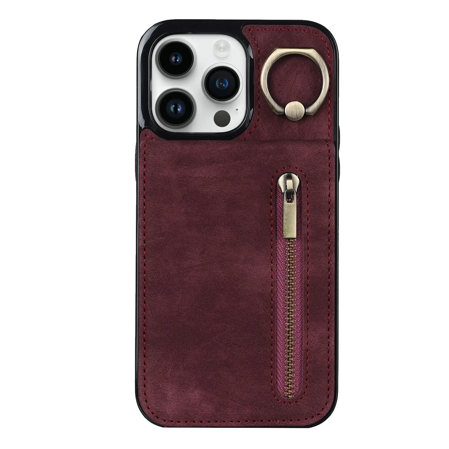 Fit for iphone14 Case 12pro iphone 15 Card Case Protector 13 Ring 11 Holster 7 8 Retro holder