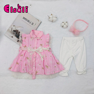 Elsali Baby Meisjes Jurkje Fris Kleine Groene Geruite Jurkje Peuter Kraagjurk met Broekje Baby Jurkje Meisjes 2 Jaar - Product Image 5