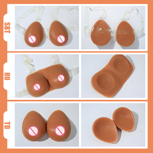 Ucuz fiyat silikon yapay güzel meme formları kahve rengi transeksüel Shemale favori yanlış göğüsler - Product Image 5