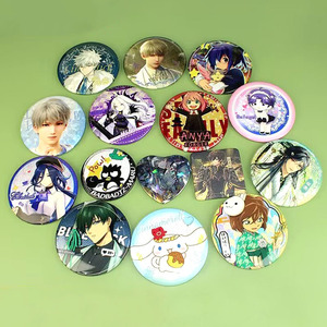 Custom <strong>Button</strong> Badge Keychain Various Size Components Tin Badge - Product Image 4