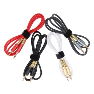 3.5mm voiture ressort Aux câble plaqué or mâle à mâle Jack Audio câble haut-parleur cordon pour casque Samsung téléphone portable PC MP4 - Product Image 1
