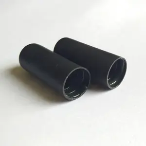 Mini Cable Termination Protective Heat Shrink Polyolefin End Cap with Adhesive Black Cross Surface Cables