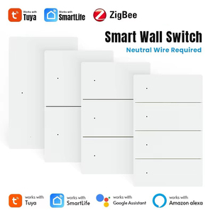 Interrupteur intelligent Zigbee 2,4 GHz Wi-Fi 1/2/3/4/6 voies, commande vocale <span class=keywords><strong>Alexa</strong></span> Google Home, pour contrôle sans neutre - Product Image 1