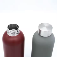 2025 gran oferta personalizada 350ml frasco de vacío de doble pared termo de Metal aislado botella de agua deportiva para acampar vasos de plástico