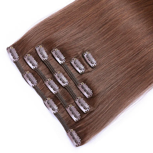 Extension di Capelli Umani Vergini Brasiliani Remy 100% di Alta Qualità, Clip-in Senza Cuciture, 7 Pezzi, 16 Clip, 100G <span class=keywords><strong>per</strong></span> Confezione - Product Image 3