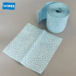 Wipex-工业重型100% 聚丙烯熔喷清洁湿巾蓝色卷工业干洗湿巾