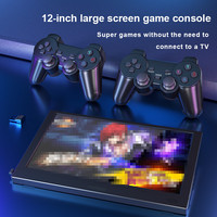 Pemutar game 12 inci layar besar baru bawaan 20000 dengan pengontrol 2.4G konsol video game retro portabel untuk PS1