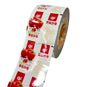 Film en rouleau pour sachets de pâte de tomate de qualité alimentaire BOPP/PET/Aluminium/CPP/PE, sac de laminage à chaud avec impression personnalisée, film d'emballage pour ketchup - Product Image 5