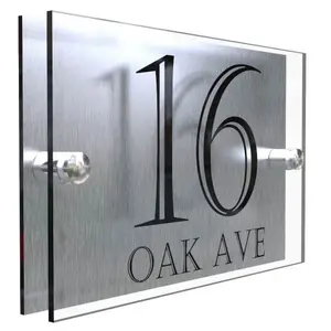 130mm*200mm House Number Plaque Custom Modern House Sign Wall Mounted Decorative Plaques