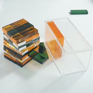 Jeu de construction en blocs d'acrylique transparent de qualité supérieure, jouets éducatifs d'empilage pour l'apprentissage et le jeu des enfants à la maison - Product Image 4
