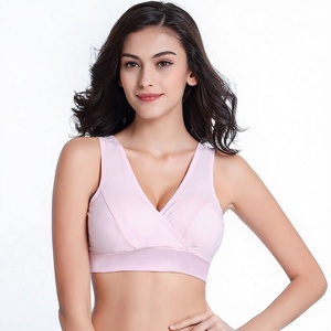 <span class=keywords><strong>Sujetador</strong></span> de <span class=keywords><strong>lactancia</strong></span> <span class=keywords><strong>cruzado</strong></span> sin aros estilo chaleco para maternidad, talla grande, de algodón para embarazo y posparto - Product Image 1