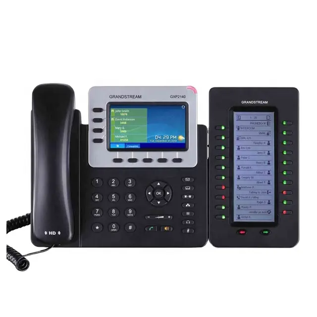 스마트 책상 전화 4 라인 Voip 전화 Grandstream GXP2140