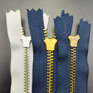 YKK Dây Kéo Cho Quần Jean Người Đàn Ông Hoodies Áo Len Vải Brass/Bronze Dây Kéo Closed-End Kim Loại Dây Kéo - Product Image 2