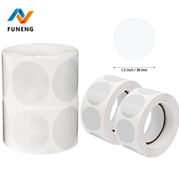 Bas prix en gros rond Transparent vinyle Pet étiquettes transparentes étanche fort bâton produit étanchéité étiquettes d'emballage