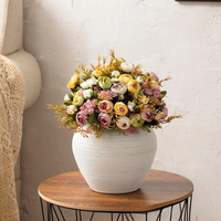 Vase décoratif de table en céramique créatif, couleur unie, style minimaliste et luxueux, pour fleurs séchées ou hydroponiques, pour la maison