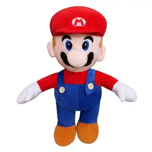 DHF Super TERBAIK dibuat lembut mainan lucu Mario boneka mewah kartun boneka Mario boneka anak hadiah aktivitas grosir