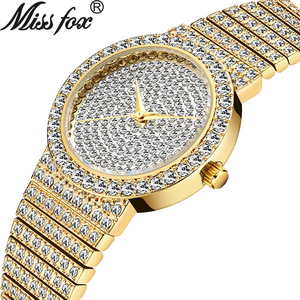 New Hot Selling Women's <b>Watch</b> Gold Diamond <b>Set</b> Waterproof Quartz <b>Watch</b> Manufacturer Direct Sales - Product Image 1