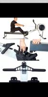 Rameur à résistance à l'air pour salle de sport à domicile | Rameur d'air, rameur d'intérieur pour le cardio et l'entraînement complet du corps
