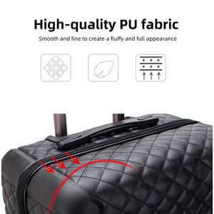 ชุดกระเป๋าเดินทาง 6 ชิ้น ขนาด 24 นิ้ว พร้อมกุญแจรหัสล็อค ล้อหมุนได้ วัสดุ PU กันน้ำ ขายส่งจากโรงงาน สำหรับการค้าต่างประเทศ - Product Image 4