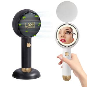 Ventilador de Maquillaje Portátil Recargable con Luz Natural, Mini Ventilador de Mano para Bebés, Soplador de Aire para Pestañas, para Extensiones de Pestañas - Product Image 1