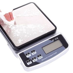 Balance de cuisine électronique en acier inoxydable de 15 kg, affichage numérique LCD, rechargeable par USB, mesure du poids en G/oz, pour aliments - Product Image 2