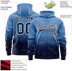 Sweat à capuche zippé dégradé avec logo personnalisé par sublimation, vêtements de sport pour hommes, uniforme d'équipe, sweat à capuche, fabrication OEM gratuite, automne, 360g - Product Image 3