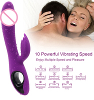 Vibrateur en silicone en forme de lapin, étanche IPX7, 10 modes de vibration, recharge USB, jouets sexuels pour adultes, sensation de toucher réel, stimulation du point G et du clitoris