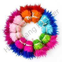 Plumes de coq bicolores de 6-8 pouces, cousues et enfilées pour costumes de carnaval, plumes décoratives pour artisanat